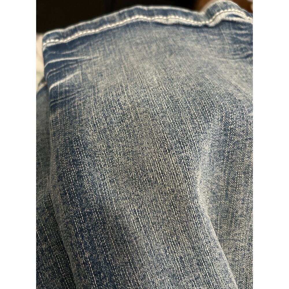 True Luck Jeans Mens Size 34x32 Denim Embroidered Pockets Straight Leg Y2K Pants - Picture 9 of 10